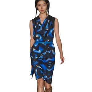Zero Maria Cornejo abstract print silk dress